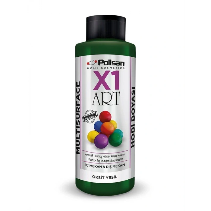 Polisan X1 Art Multisurface Hobi Boyası Oksit Yeşil 120 ml