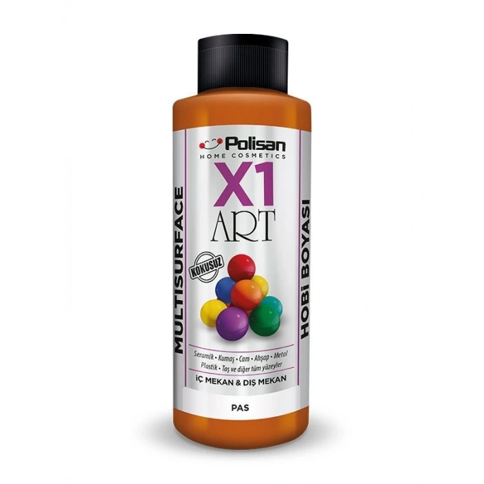 Polisan X1 Art Multisurface Hobi Boyası Pas Rengi 120 ml