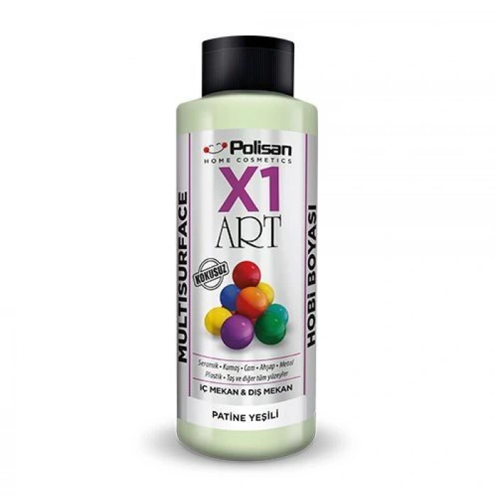 Polisan X1 Art Multisurface Hobi Boyası Patine Yeşili 120 ml
