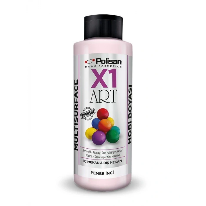 Polisan X1 Art Multisurface Hobi Boyası Pembe İnci 120 ml