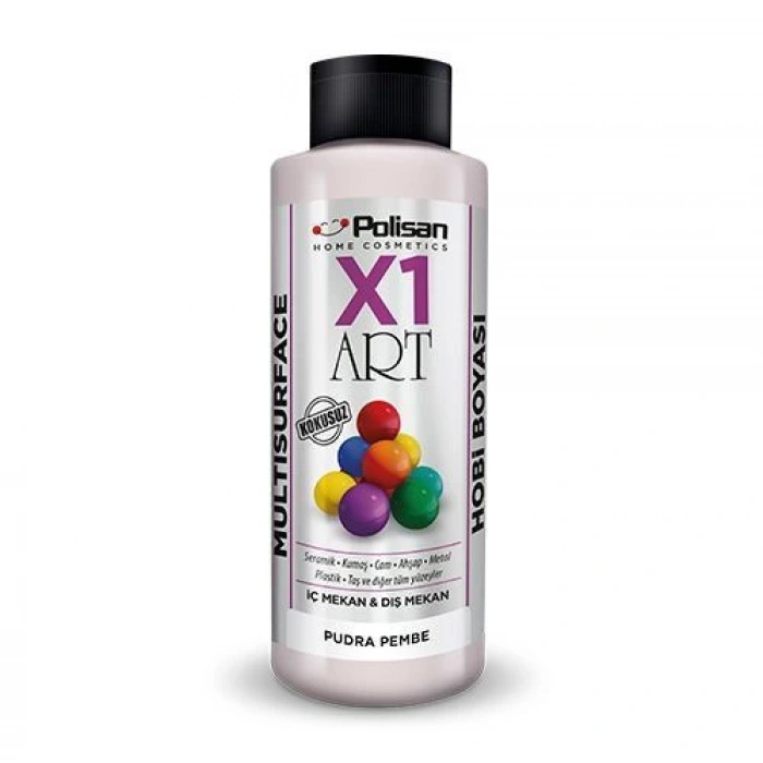 Polisan X1 Art Multisurface Hobi Boyası Pudra Pembesi 120 ml