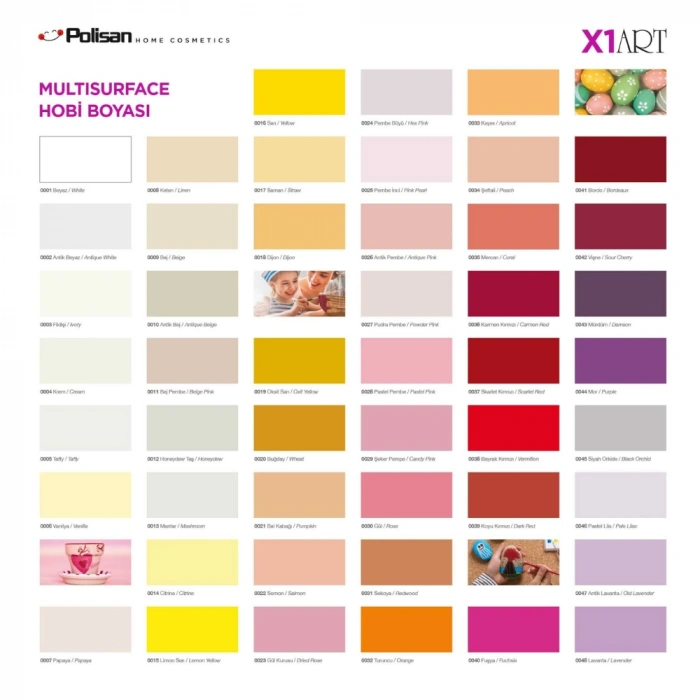 Polisan X1 Art Multisurface Hobi Boyası Şeftali 120 ml
