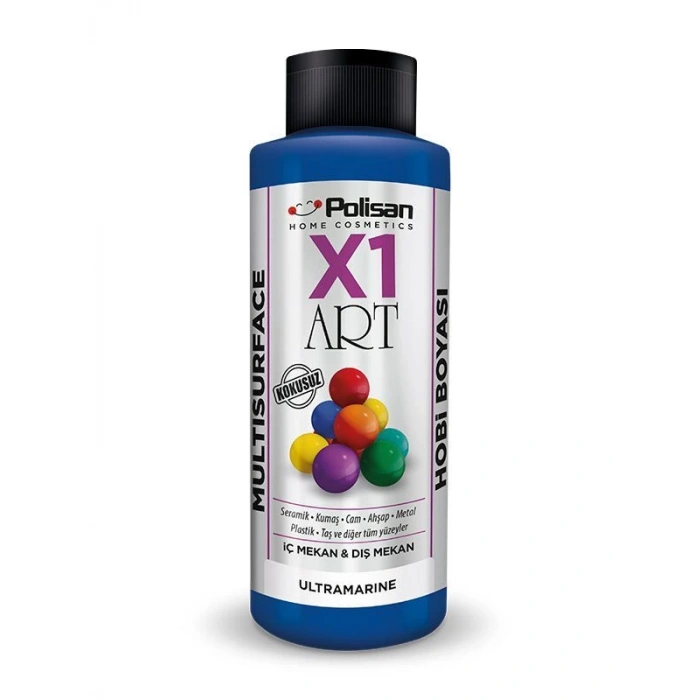 Polisan X1 Art Multisurface Hobi Boyası Ultra Marin 120 ml