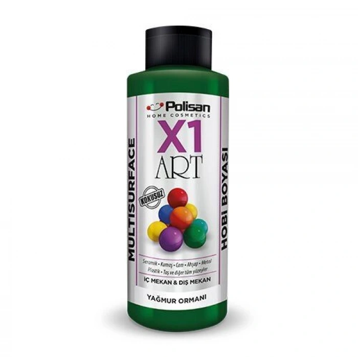 Polisan X1 Art Multisurface Hobi Boyası Yağmur Ormanı 120 ml