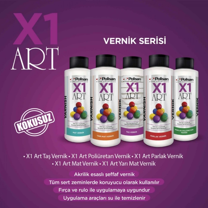 Polisan X1 Art Taş Vernik 120 ml