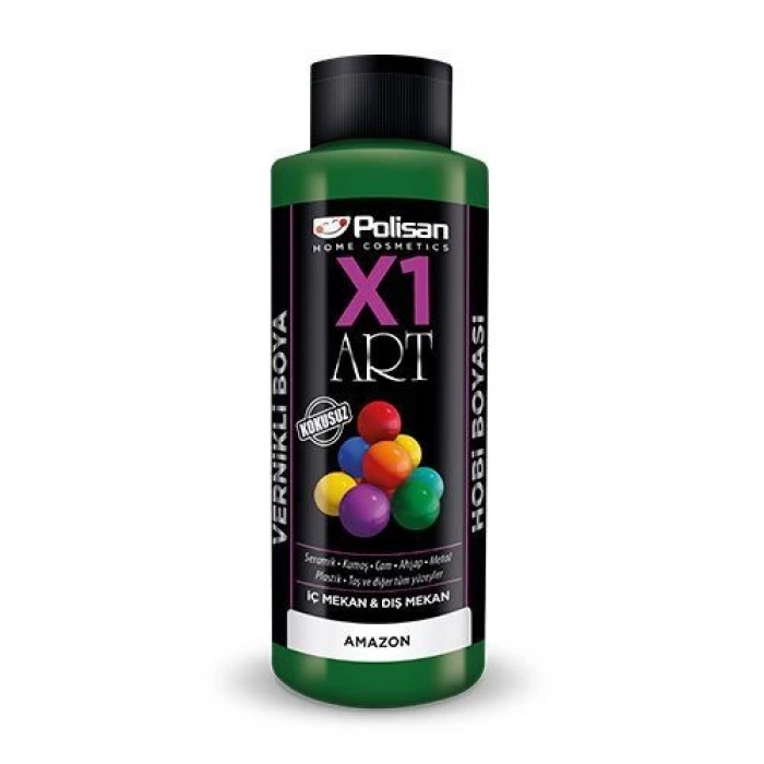 Polisan X1 Art Vernikli Hobi Boyası Amazon 120 ml