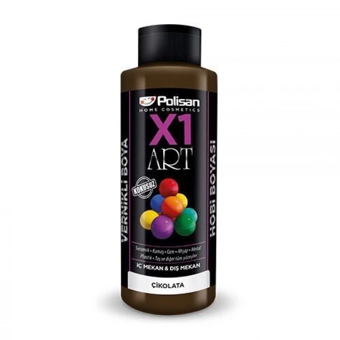 Polisan X1 Art Vernikli Hobi Boyası Çikolata 120 ml