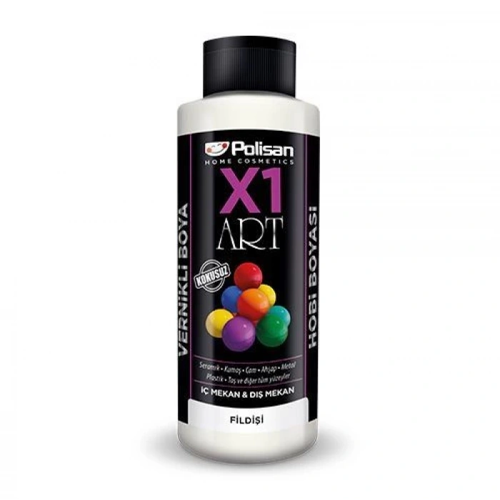 Polisan X1 Art Vernikli Hobi Boyası Fildişi 120 ml