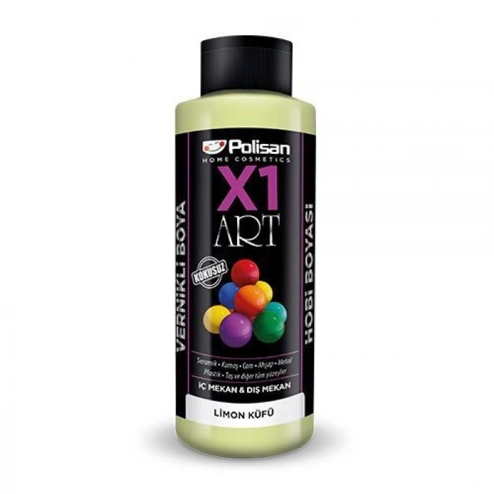Polisan X1 Art Vernikli Hobi Boyası Limon Küfü 120 ml
