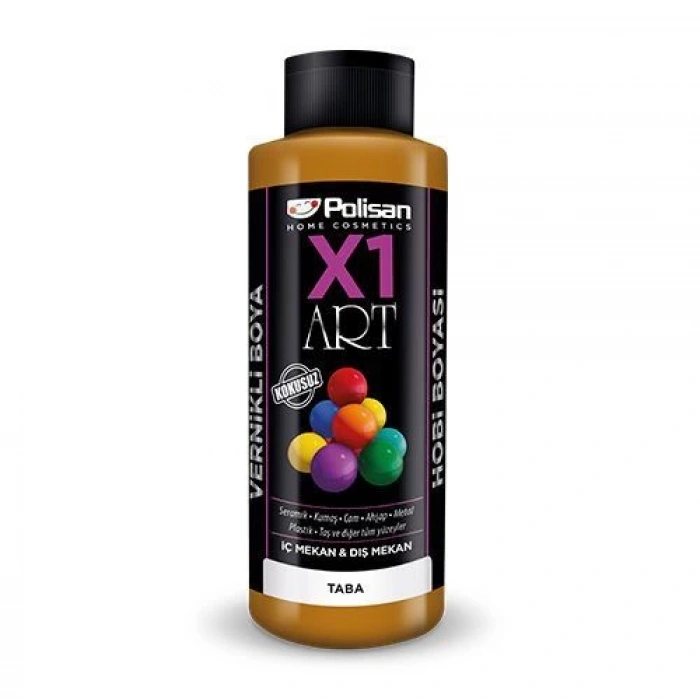 Polisan X1 Art Vernikli Hobi Boyası Taba 120 ml