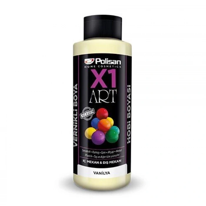 Polisan X1 Art Vernikli Hobi Boyası Vanilya 120 ml