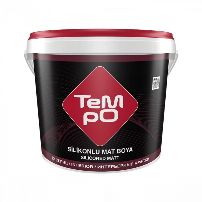 Tempo Silikonlu Mat Boya  3.5 KG Beyaz