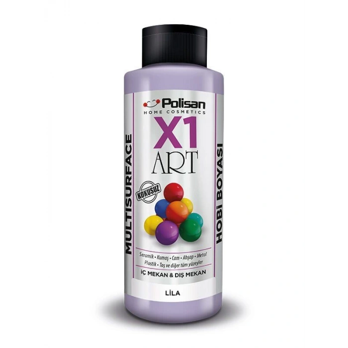Polisan X1 Art Multisurface Hobi Boyası Lila 120 ml