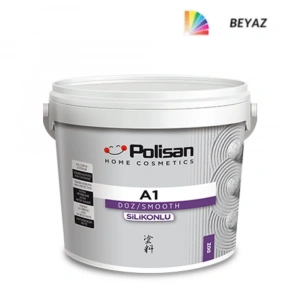 Polisan A1 Silikonlu Düz Beyaz 2.5LT 7,5 Litre