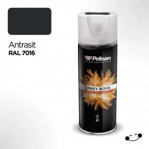Polisan Akrilik Antrasit Sprey Boya 400 ml - RAL 7016