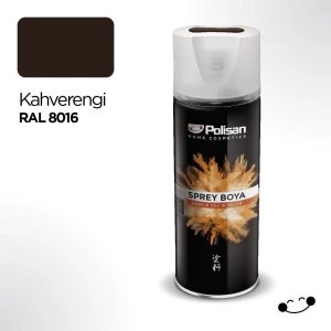 Polisan Akrilik Kahverengi Sprey Boya 400 ml - RAL 8016