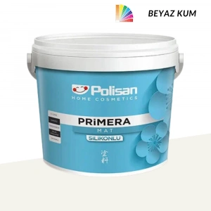 Polisan Primera Silikonlu Mat Beyaz Kum 12 Litre