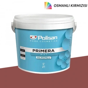 Polisan Primera Silikonlu Mat Osmanlı Kırmızısı 12 Litre