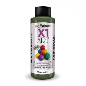 Polisan X1 Art Multisurface Hobi Boyası Asker Yeşili 120 ml