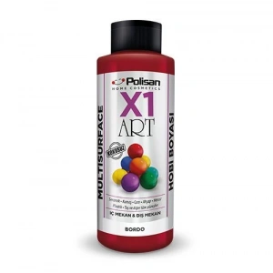 Polisan X1 Art Multisurface Hobi Boyası Bordo 120 ml