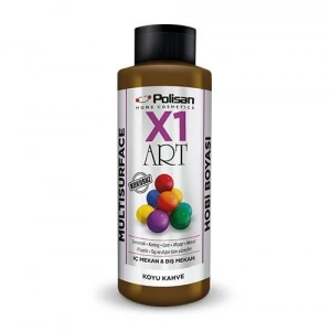 Polisan X1 Art Multisurface Hobi Boyası Koyu Kahve 120 ml