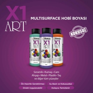 Polisan X1 Art Multisurface Hobi Boyası Koyu Kırmızı 120 ml