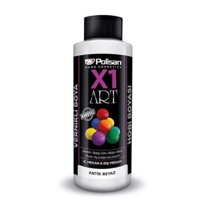 Polisan X1 Art Vernikli Hobi Boyası Antik Beyaz 120 ml