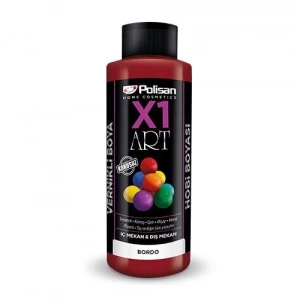 Polisan X1 Art Vernikli Hobi Boyası Bordo 120 ml