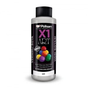 Polisan X1 Art Vernikli Hobi Boyası Gri 120 ml