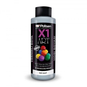 Polisan X1 Art Vernikli Hobi Boyası Gri Mavi 120 ml
