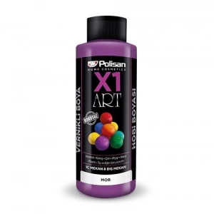 Polisan X1 Art Vernikli Hobi Boyası Mor 120 ml