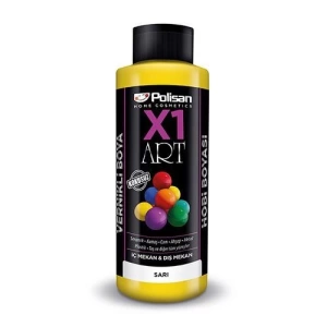 Polisan X1 Art Vernikli Hobi Boyası Sarı 120 ml
