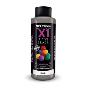 Polisan X1 Art Vernikli Hobi Boyası Siyah 120 ml