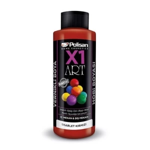 Polisan X1 Art Vernikli Hobi Boyası Skarlet Kırmızı 120 ml