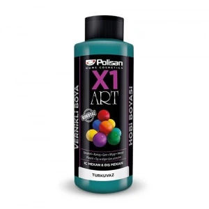 Polisan X1 Art Vernikli Hobi Boyası Turkuaz 120 ml