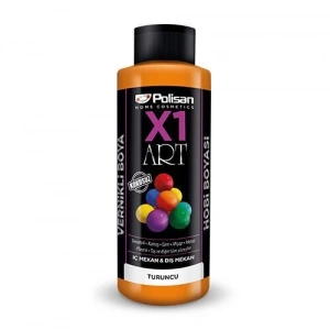 Polisan X1 Art Vernikli Hobi Boyası Turuncu 120 ml
