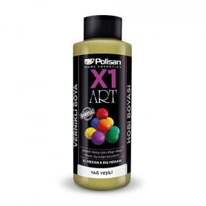 Polisan X1 Art Vernikli Hobi Boyası Yağ Yeşili 120 ml