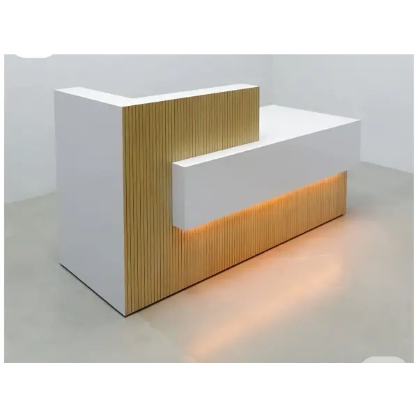 Nordic-Glow Akustik Panelli Karşılama Bankosu