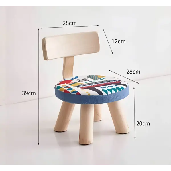 Canvas-Mini Desenli Masif Çocuk Sandalyesi