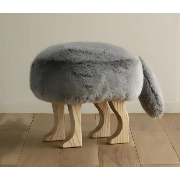 Nordic-Tail Hayvan Figürlü Peluş Puf