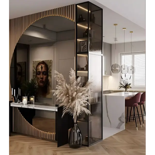 Yarımay Mimari Makyaj Masası & Panel Seti