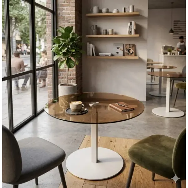 Transparan Füme Bistro / Kafe Masası