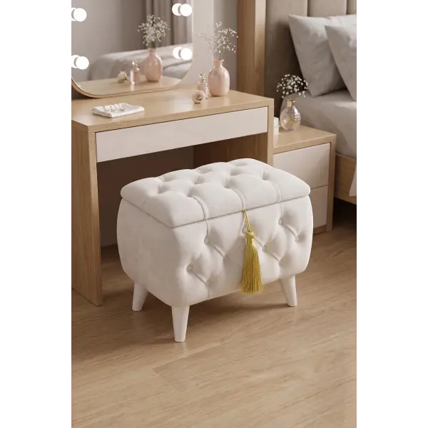 VEMORA CHEST Gelin ve Damat Sandığı-Bohçası/Makyaj Masası Pufu