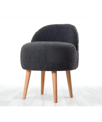 Midnight-Bouclé Sırtlı Sandalye