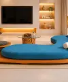 Zen-Curve Masif Ahşap Kaideli Organik Kanepe