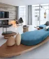 Zen-Curve Masif Ahşap Kaideli Organik Kanepe