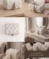 VEMORA CHEST Gelin ve Damat Sandığı-Bohçası/Makyaj Masası Pufu