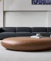 Çakıl Taşı Görünümlü Masif Orta Sehpa