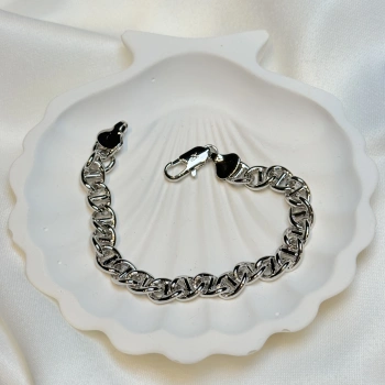 Rodyum Kaplama Modern Unisex Zincir Bileklik