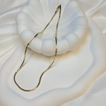 Gold Rengi Yılan Model Zincir Kolye (60cm)